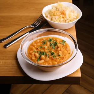 Iahnie de fasole cu varză albă sau murată